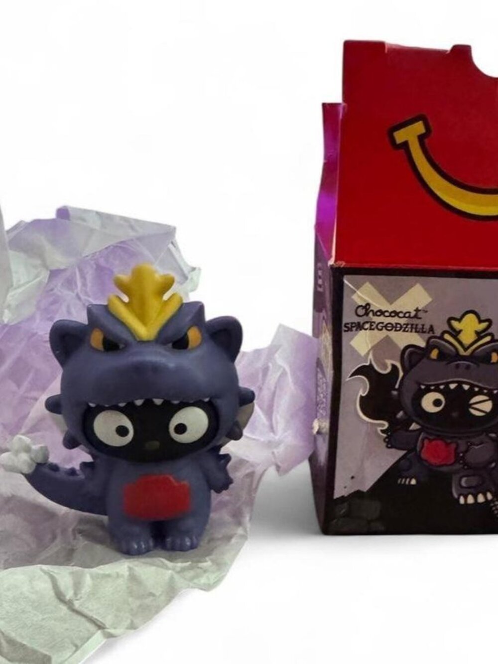 mcdonald's hello kitty x godzilla chococat spacegodzilla figure toy #8